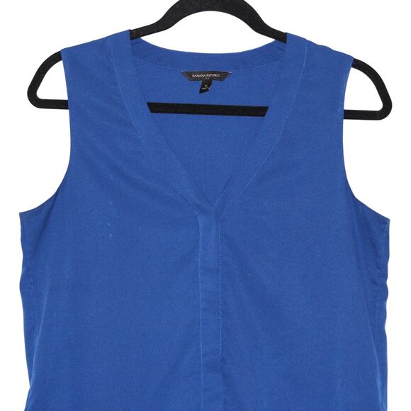 Banana Republic Blue Sleeveless Blouse Size Small - Picture 2 of 4